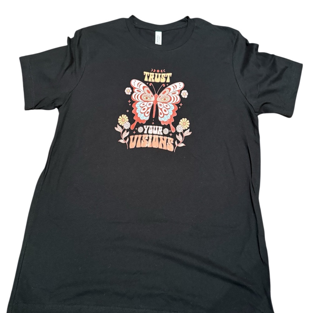 ☮️Made by Me! Boho Graphic Tee – “Trust Your Visions” Inspirational Quote Shirt